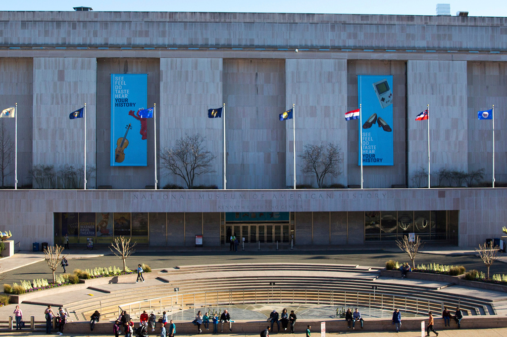 FILE - The Smithsonian Museum of American History is pictured on the National Mall in Washington, April 3, 2019. (AP Photo/Pablo Martinez Monsivais, File)
