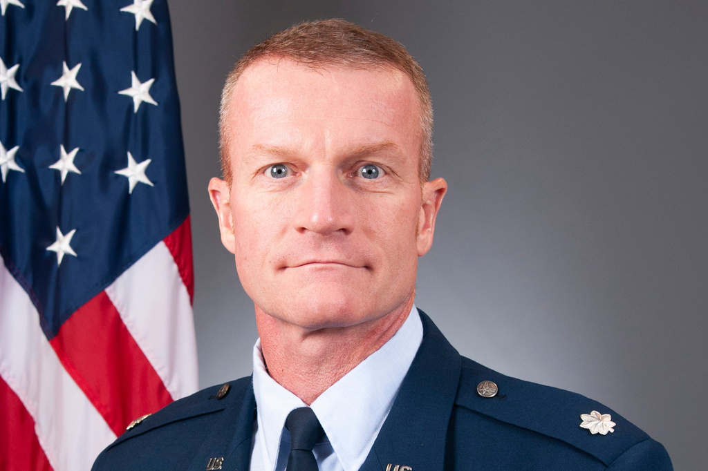 This undated photo provided by the Edwards Air Force Base shows Col. Gregory Watson. (Edwards Air Force Base via AP)