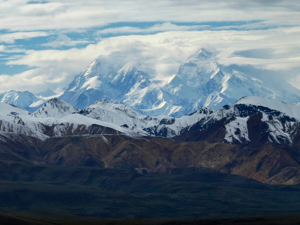 FILE - North America's tallest peak, on Aug. 12, 2025, in Denali National Park and Preserve, Alaska. (AP Photo/Becky Bohrer,File)