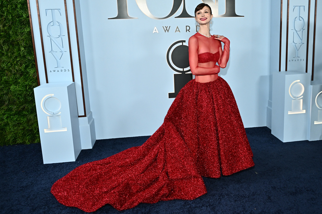 Dylan Mulvaney arrives at the 79th Tony Awards on Sunday, June 7, 2026, at Radio City Music Hall in New York. (Photo by Evan Agostini/Invision/AP)
