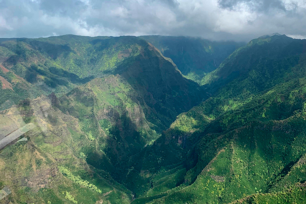 FILE - An area near the Na Pali Coast on the island of Kauai in Hawaii is seen from the air on Dec. 17, 2019. (AP Photo/Maryclaire Dale, File)