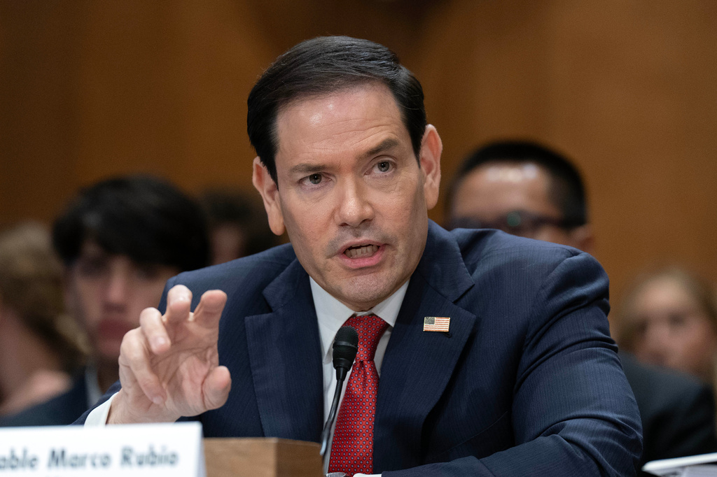 Secretary of State Marco Rubio testifies before the Senate Foreign Relations Committee hearing to Review the FY27 State Department Budget Request on Capitol Hill, Tuesday, June 2, 2026, in Washington. (AP Photo/Jose Luis Magana)