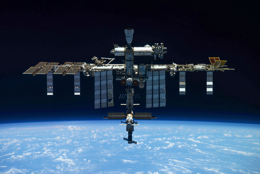 FILE - This photo provided by Roscosmos shows the International Space Station from a Russian Soyuz MS-19 spaceship after undocking on March 30, 2022. (Roscosmos State Space Corporation via AP, File) FILE - This photo provided by Roscosmos shows the International Space Station from a Russian Soyuz MS-19 spaceship after undocking on March 30, 2022. (Roscosmos State Space Corporation via AP, File)