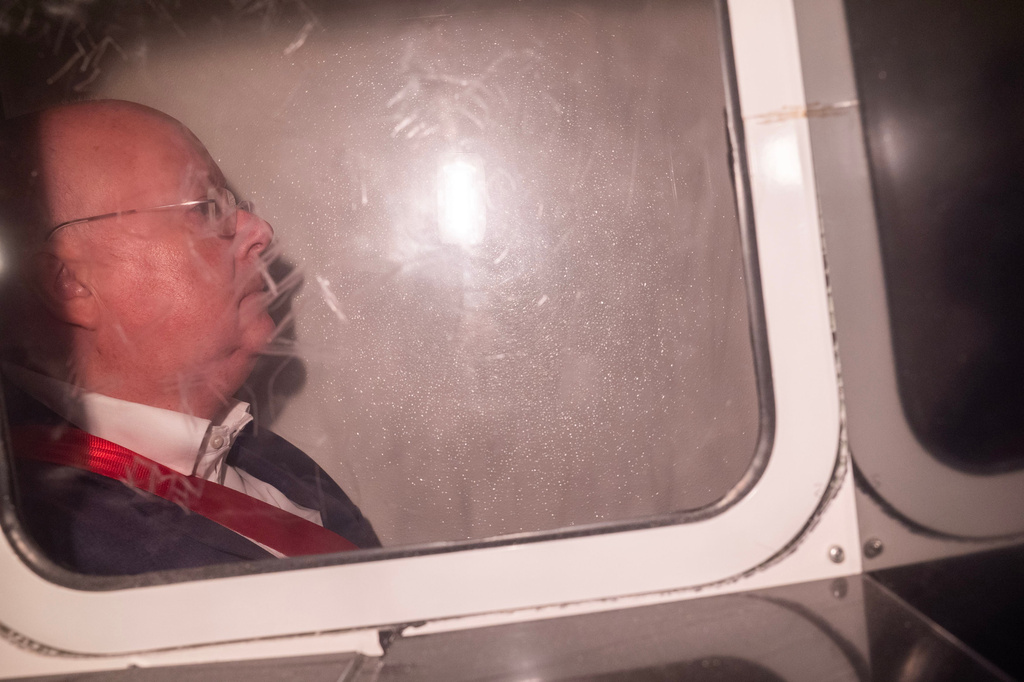 Former SNP chief executive Peter Murrell arrives in a prison van at the High Court in Edinburgh for a further hearing, following his admission that he embezzled more than £400,000 from the SNP, Tuesday, June 2, 2026. (Jane Barlow/PA /PA via AP)