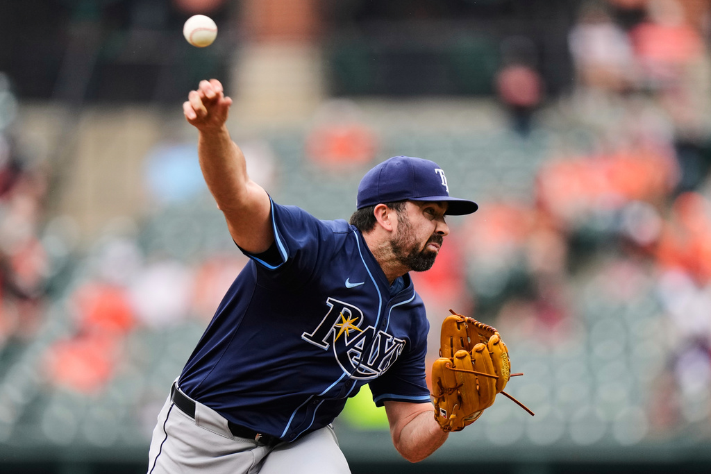 Tampa Bay Rays relief pitcher Jesse Scholtens delivers during the third inning of a baseball game against the Baltimore Orioles, Thursday, Sept. 25, 2025, in Baltimore. (AP Photo/Stephanie Scarbrough)