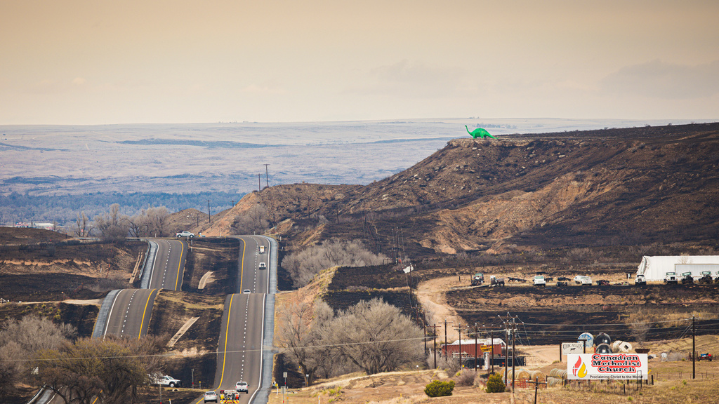 FILE - Land charred by the Smokehouse Creek fire is seen, Feb. 29, 2024, in Canadian, Texas. (AP Photo/David Erickson, File)