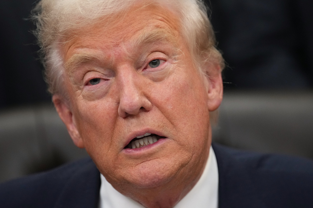 President Donald Trump speaks before signing the funding bill to reopen the government, in the Oval Office of the White House, Wednesday, Nov. 12, 2025, in Washington. (AP Photo/Jacquelyn Martin)