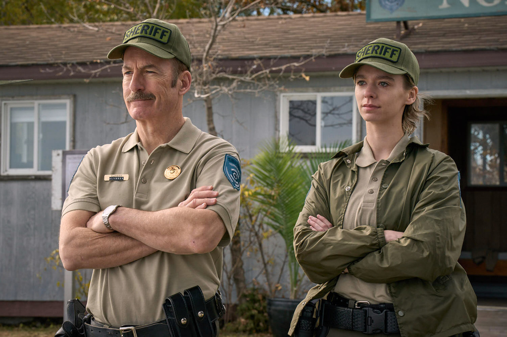 This image released by Magnolia Pictures shows Bob Odenkirk, left, and Jess McLeod in a scene from "Normal." (Magnolia Pictures via AP)