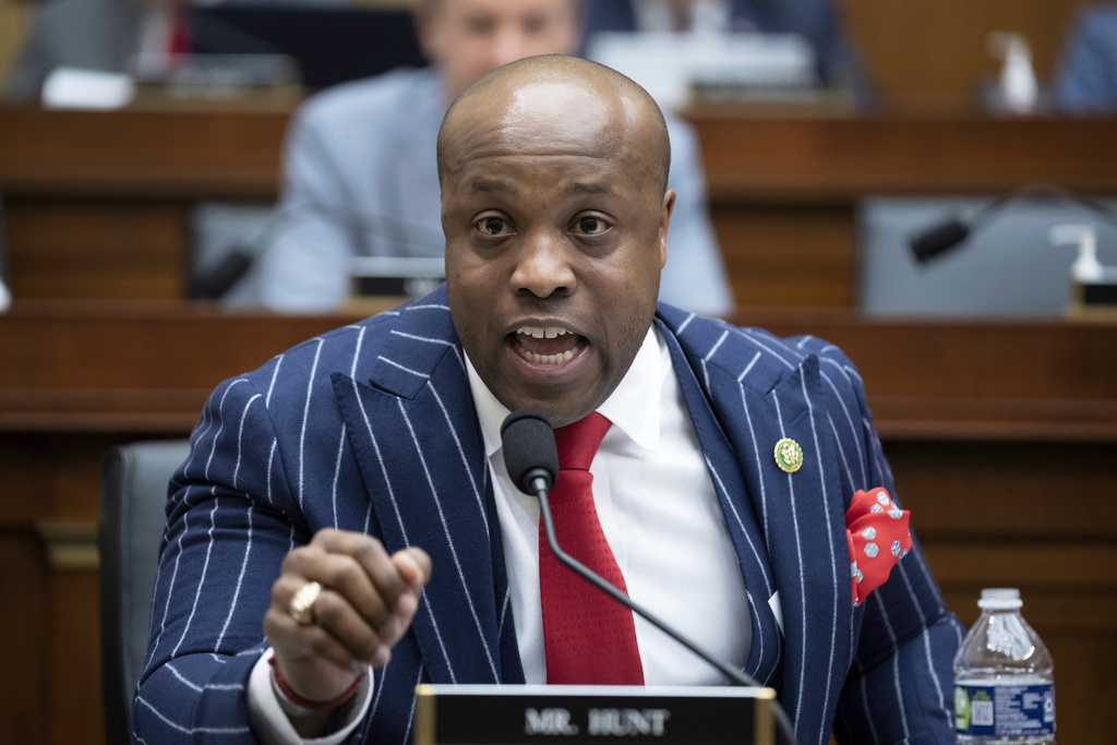 FILE - Rep. Wesley Hunt, R-Texas, speaks during a House Judiciary Committee meeting at the Capitol in Washington, Feb. 1, 2023. (AP Photo/J. Scott Applewhite, File)