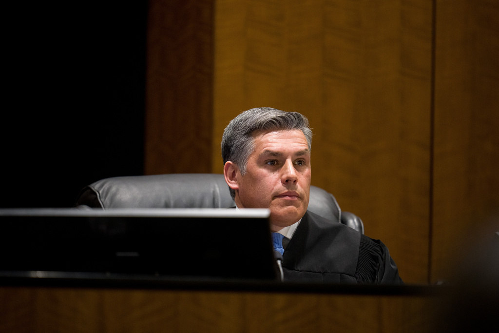 Fourth District Court Judge Tony Graf presides over a hearing for Tyler Robinson, accused in the fatal shooting of conservative activist Charlie Kirk, in 4th District Court, Tuesday, Feb. 3, 2026, in Provo, Utah. (Trent Nelson/The Salt Lake Tribune via AP, Pool)