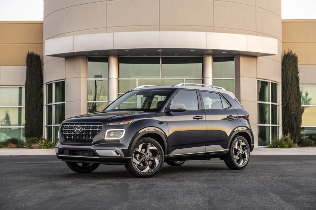 This photo provided by Hyundai shows the 2026 Venue. A subcompact SUV, the Venue is a bit of a "no-frills" vehicle, but it's affordable and works well for daily transportation. (Courtesy of Hyundai Motor America via AP)