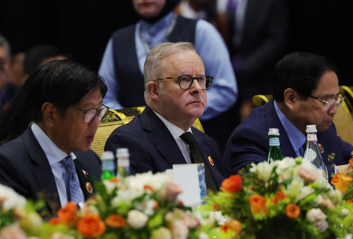 Philippine President Ferdinand Marcos Jr., from left, Australia's Prime Minister Anthony Albanese, and Vietnam's Prime Minister Pham Minh Chính watch a performance at the reception for East Timor's admission to ASEAN on the sidelines of the Association of Southeast Asian Nations (ASEAN) summit at the Kuala Lumpur Convention Centre in Kuala Lumpur, Malaysia, Monday, Oct. 27, 2025. (How Hwee Young/Pool Photo via AP) Philippine President Ferdinand Marcos Jr., from left, Australia's Prime Minister Anthony Albanese, and Vietnam's Prime Minister Pham Minh Chính watch a performance at the reception for East Timor's admission to ASEAN on the sidelines of the Association of Southeast Asian Nations (ASEAN) summit at the Kuala Lumpur Convention Centre in Kuala Lumpur, Malaysia, Monday, Oct. 27, 2025. (How Hwee Young/Pool Photo via AP)