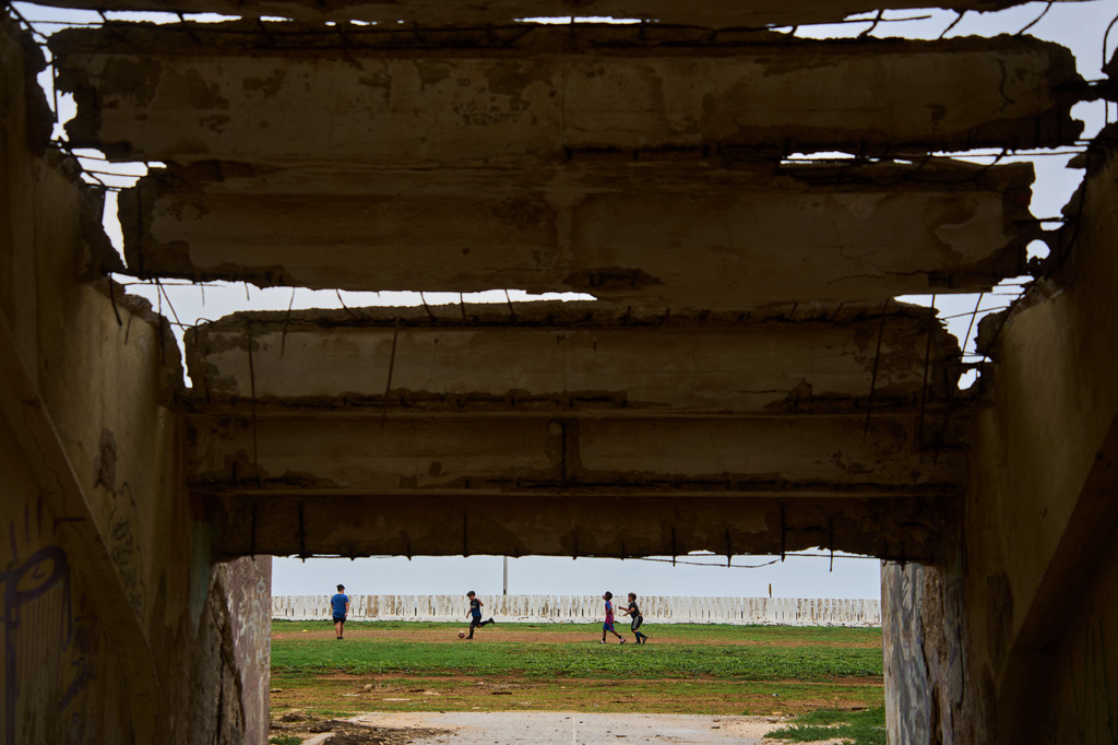 Children play soccer at the sports and recreational complex Parque Deportivo José Martí, in Havana, Cuba, Friday, June 12, 2026. (AP Photo/Ramon Espinosa)