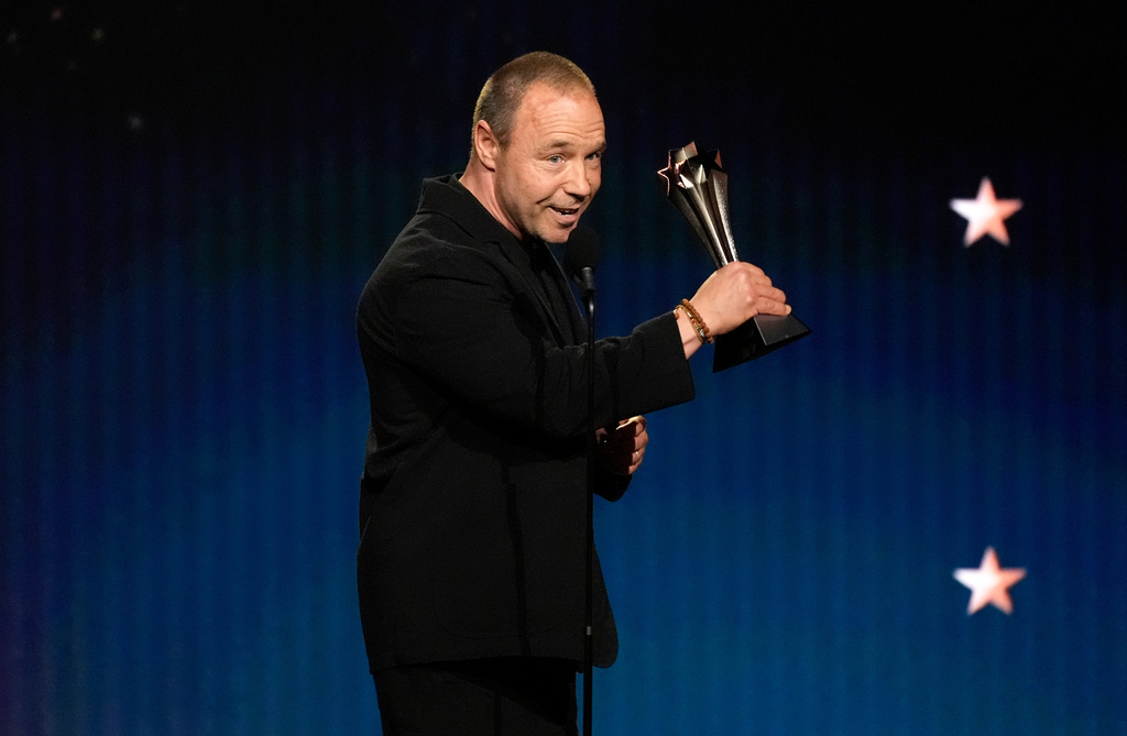 Stephen Graham accepts the award for best actor in a limited series or movie made for television for "Adolescence" during the 31st Annual Critics Choice Awards on Sunday, Jan. 4, 2026, at The Barker Hanger in Santa Monica, Calif. (AP Photo/Chris Pizzello)