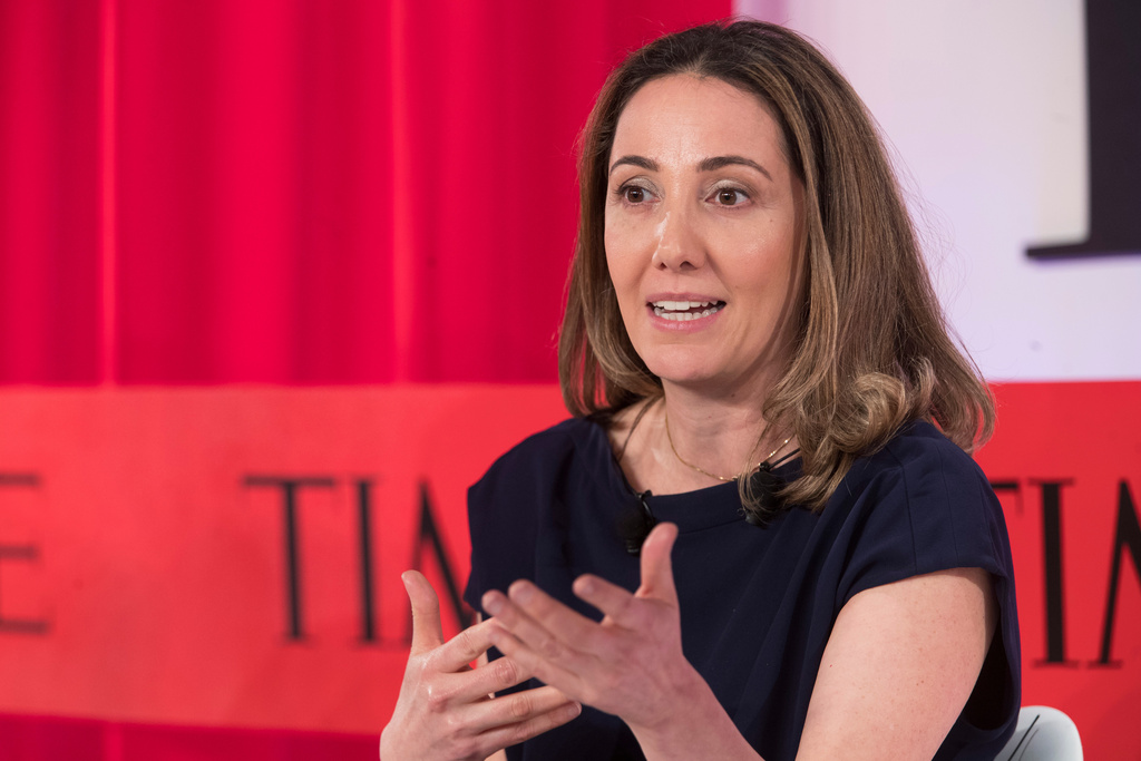 FILE - Dr. Pardis Sabeti Professor, Center for Systems Biology and Department of Organismic and Evolutionary Biology Harvard speaks during the during the TIME 100 Summit, April 23, 2019, in New York. (AP Photo/Mary Altaffer, file)