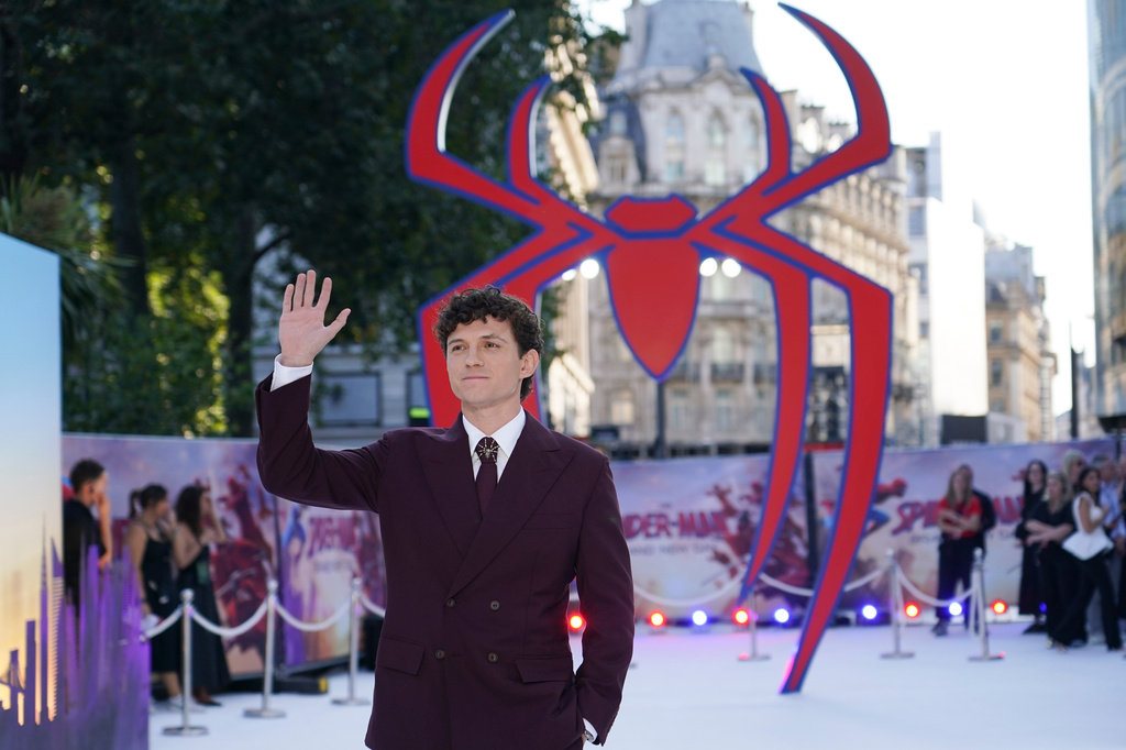 Tom Holland poses for photographers upon arrival at the 'Spider-Man: Brand New Day' premiere in London, England, Wednesday, July 29, 2026. (Photo by Alberto Pezzali/Invision/AP)