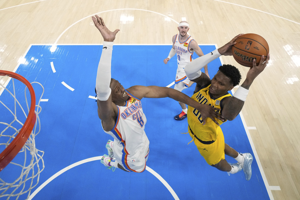 NBA Finals: Haliburton caps huge rally with winning jumper as Pacers stun  Thunder 111-110 in Game 1 - Harrison Daily