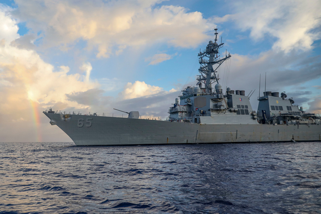 FILE - In this photo provided by U.S. Navy, Arleigh Burke-class guided-missile destroyer USS Benfold (DDG 65) conducts routine underway operations in the Philippines Sea on June 24, 2022. (Mass Communication Specialist 2nd Class Arthur Rosen/U.S. Navy via AP, File)