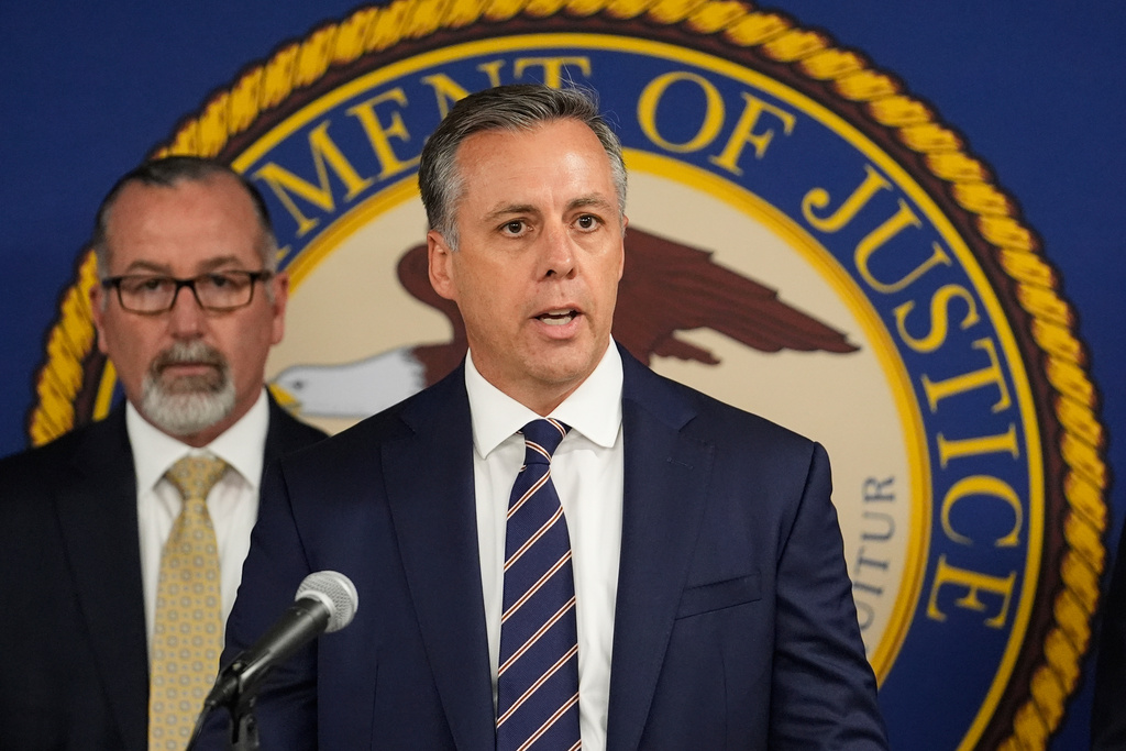 Joseph Rothrock, special agent in charge, FBI Dallas, responds to questions during a news conference at a U.S. Attorney's office Thursday, Sept. 25, 2025, in Dallas. (AP Photo/Tony Gutierrez)