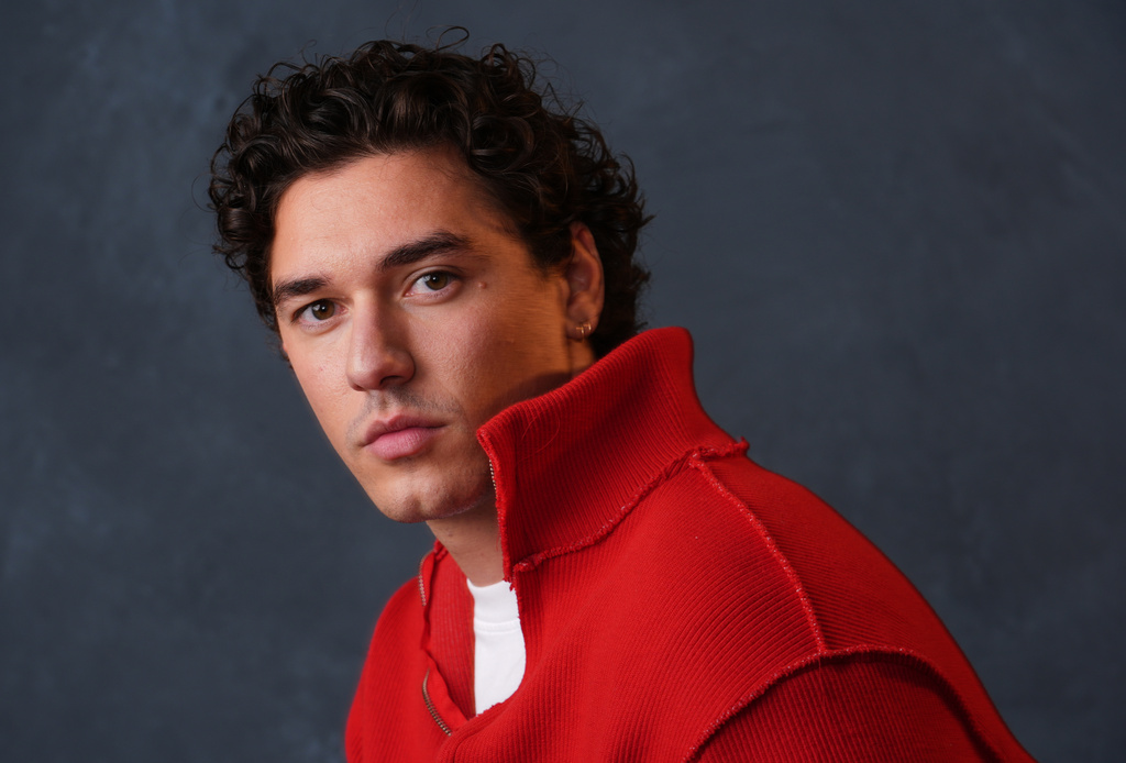 Actor Belmont Cameli poses for a portrait to promote the series "Off Campus" on Tuesday, April 28, 2026, in West Hollywood, Calif. (AP Photo/Chris Pizzello)
