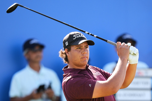 Aldrich Potgieter of South Africa tees off on the 10th hole during the second round of the Baycurrent Classic golf tournament at the Yokohama Country Club in Yokohama, near Tokyo, Friday, Oct. 10, 2025. (AP Photo/Hiro Komae) Aldrich Potgieter of South Africa tees off on the 10th hole during the second round of the Baycurrent Classic golf tournament at the Yokohama Country Club in Yokohama, near Tokyo, Friday, Oct. 10, 2025. (AP Photo/Hiro Komae)