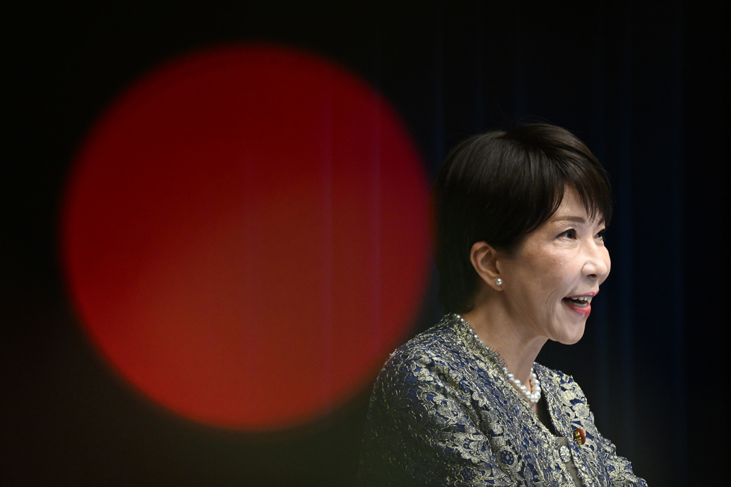 Japan's Prime Minister Sanae Takaichi holds a press conference after a cabinet reshuffle at the prime minister's office, that aimed at solidifying the ruling coalition and advancing a food tax cut despite concerns over how it will be financed in Tokyo, Thursday, Sept. 17, 2026. (Rie Kikuchi/Pool via AP)