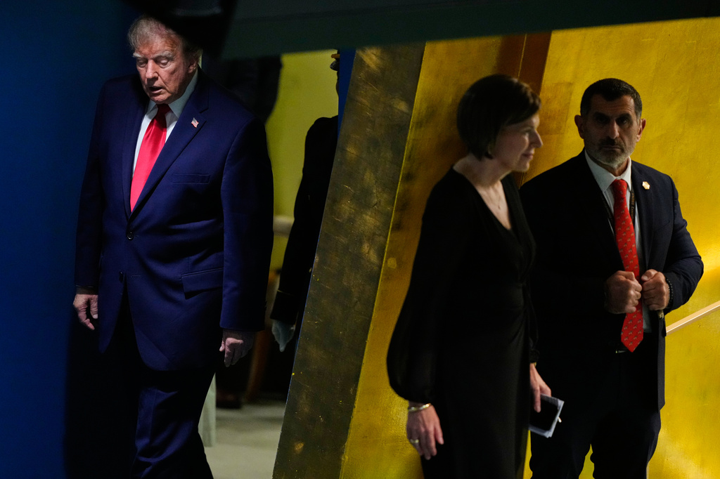 United States President Donald Trump arrives to speak during the 81st session of the United Nations General Assembly at United Nations headquarters, Tuesday, Sept. 22, 2026. (AP Photo/Yuki Iwamura)