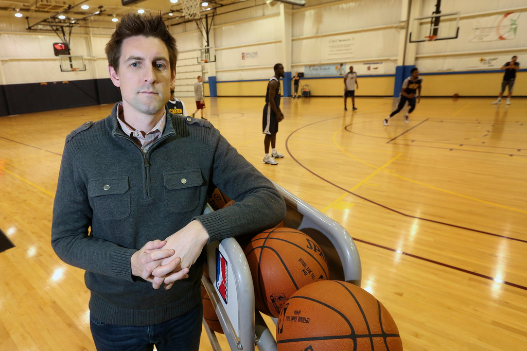 FILE - Canton Charge basketball team general manager Mike Gansey poses for a portrait during the Charge's practice at Edgewood Community Center in Canton, Ohio, on Nov. 19, 2015. (Chuck Crow/Cleveland.com via AP)