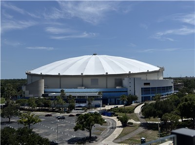 Tropicana Field's new roof using AGY's Glass Fiber. Photo courtesy of Serge Ferrari