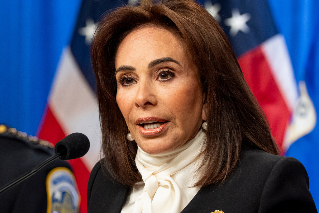 FILE - U.S. Attorney Jeanine Pirro speaks during a news conference at the Department of Justice, Dec. 4, 2025, in Washington. (AP Photo/Alex Brandon, File)