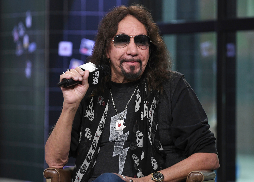 FILE - Ace Frehley participates in the BUILD Speaker Series to discuss his album "Spaceman" in New York on Oct. 16, 2018. (Photo by Evan Agostini/Invision/AP, File)