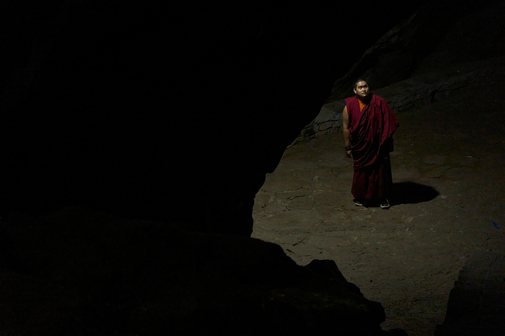 Jalue Dorje visits the Maratika Caves that are sacred to Hindus and Buddhists, in eastern Nepal, Monday, April 13, 2026. (AP Photo/Niranjan Shrestha)