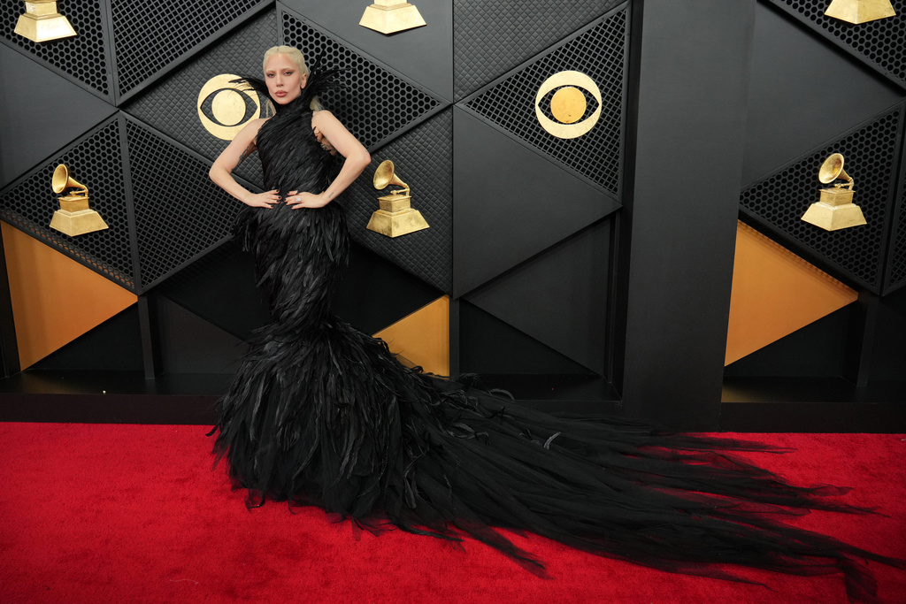 Lady Gaga arrives at the 68th annual Grammy Awards on Sunday, Feb. 1, 2026, in Los Angeles. (Photo by Jordan Strauss/Invision/AP)