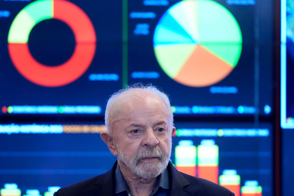 Brazilian President Luiz Inacio Lula da Silva attends a meeting at the Amazon Regional Observatory of the Amazon Cooperation Treaty Organization in Brasilia, Brazil, Thursday, June 11, 2026. (AP Photo/Eraldo Peres)