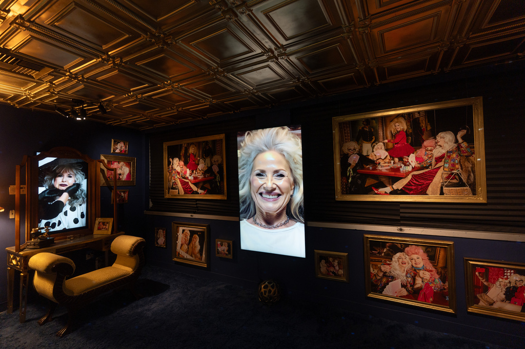 Gil Hayun's installation "Age of Glory" is displayed during the "Hospital of Emotions" exhibition inside a former hospital building in Los Angeles, Wednesday, July 22, 2026. (AP Photo/Jae C. Hong)