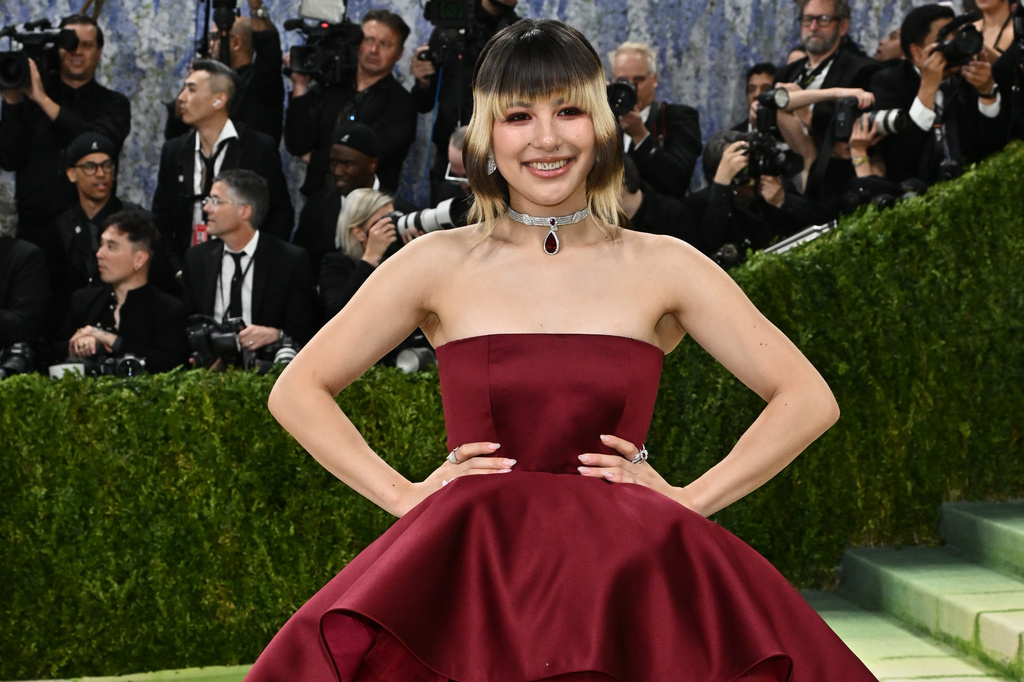 Alysa Liu arrives at The Metropolitan Museum of Art's Costume Institute benefit gala celebrating the opening of the "Costume Art" exhibition on Monday, May 4, 2026, in New York. (Photo by Evan Agostini/Invision/AP)