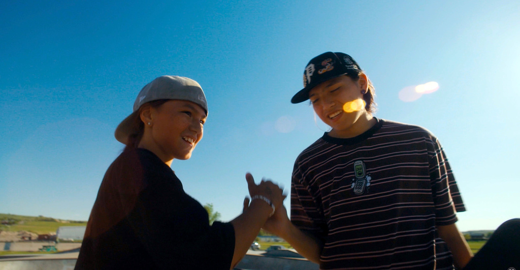 This film still provided by Full Glow on Saturday, June 6, 2026, shows a scene from a short documentary called "Paving the Way" filmed on the Flathead Indian Reservation in northwestern Montana. (Full Glow via AP)