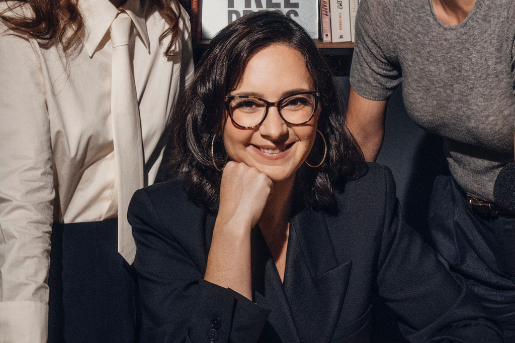 In this undated photo released by Paramount, one of the The Free Press's co-founders Bari Weiss poses for a portrait. (Daniel Paik via AP)
