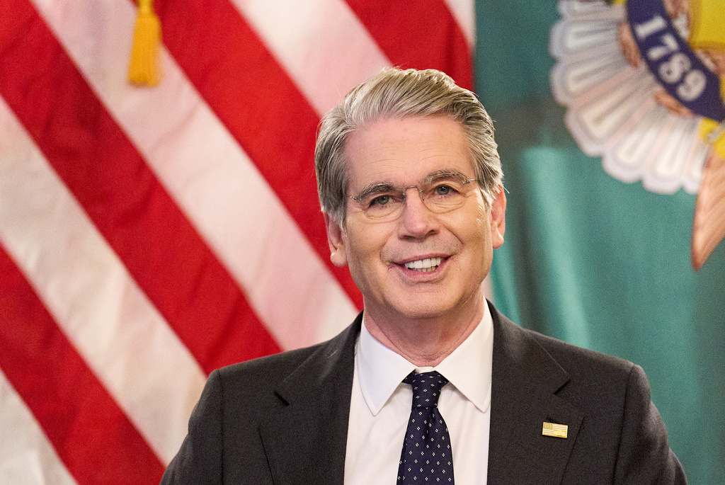 Treasury Secretary Scott Bessent attends a meeting with members of the Association of Mature American Citizens (AMAC), about financial literacy, Wednesday, April 29, 2026, at the Treasury Department, in Washington. (AP Photo/Jacquelyn Martin)