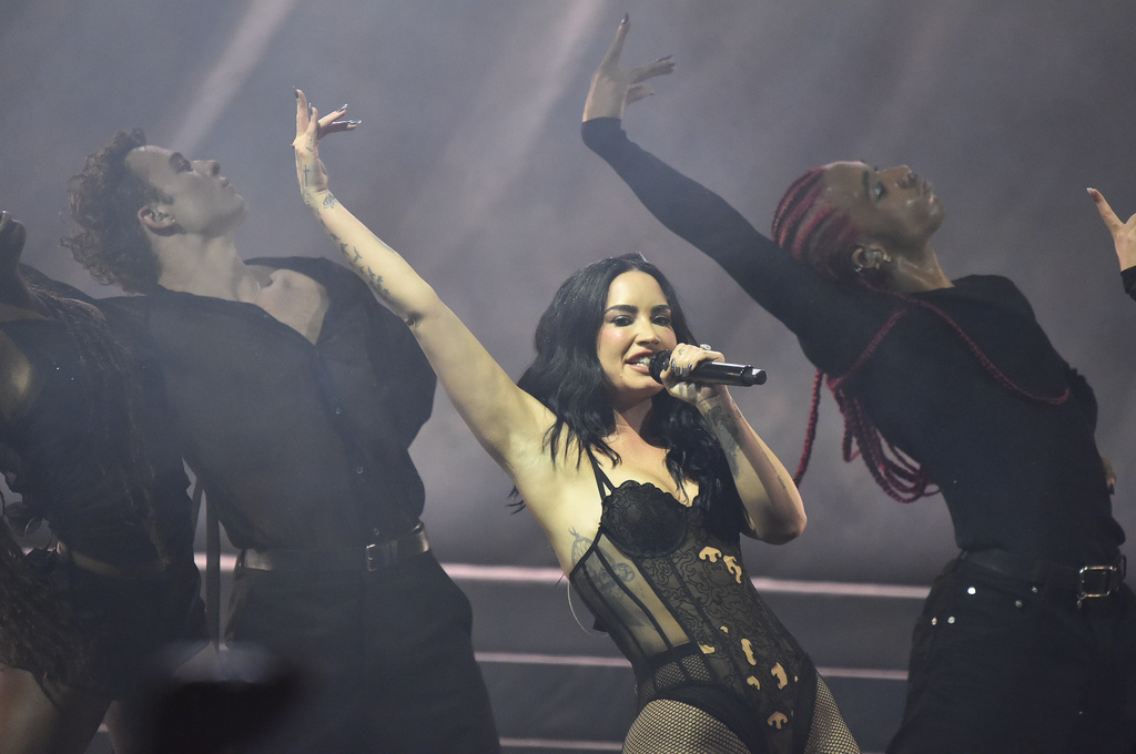 Demi Lovato performs at "One Night Only" on Sunday, Oct. 26, 2025, at Hollywood Palladium in Los Angeles. (Photo by Richard Shotwell/Invision/AP)