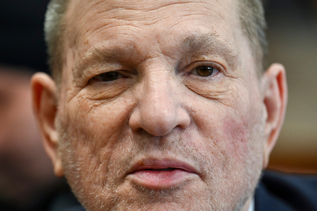 FILE - Harvey Weinstein appears in Manhattan criminal court during his retrial, June 11, 2025, in New York. (Angela Weiss/Pool Photo via AP, File)