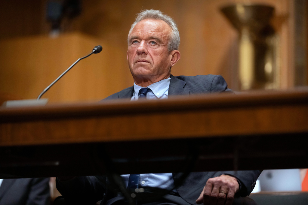 Secretary of Health and Human Services Robert F. Kennedy Jr., appears before the Senate Finance Committee, on Capitol Hill in Washington, Thursday, Sept. 4, 2025. (AP Photo/Mark Schiefelbein)