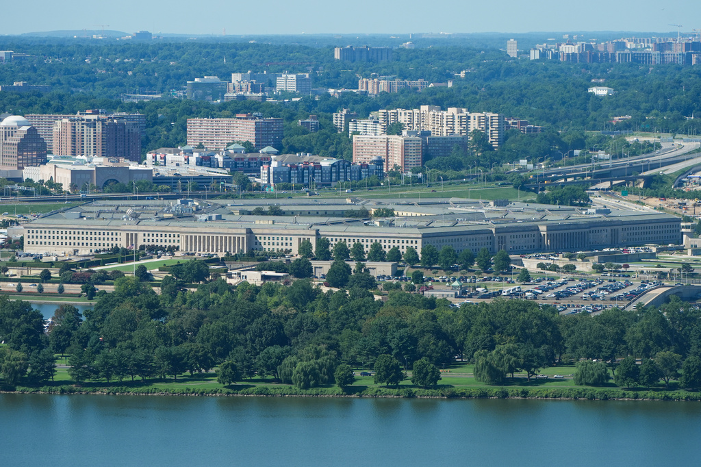 The Pentagon is seen from the Washington Monument, Wednesday, Aug. 19, 2026, in Washington. (AP Photo/Alex Brandon)