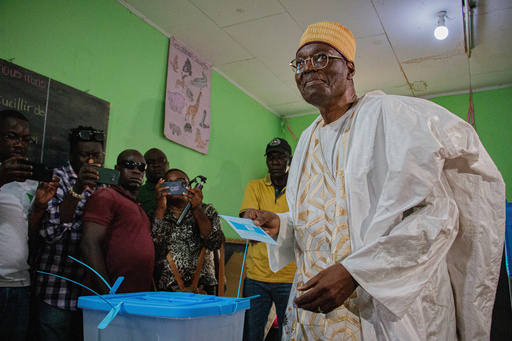 Presidential opposition candidate Issa Tchiroma casts his ballot at a polling station in Garoua, Cameroon, Sunday, Oct. 12, 2025 (AP Photo / Welba Yamo Pascal Presidential opposition candidate Issa Tchiroma casts his ballot at a polling station in Garoua, Cameroon, Sunday, Oct. 12, 2025 (AP Photo / Welba Yamo Pascal