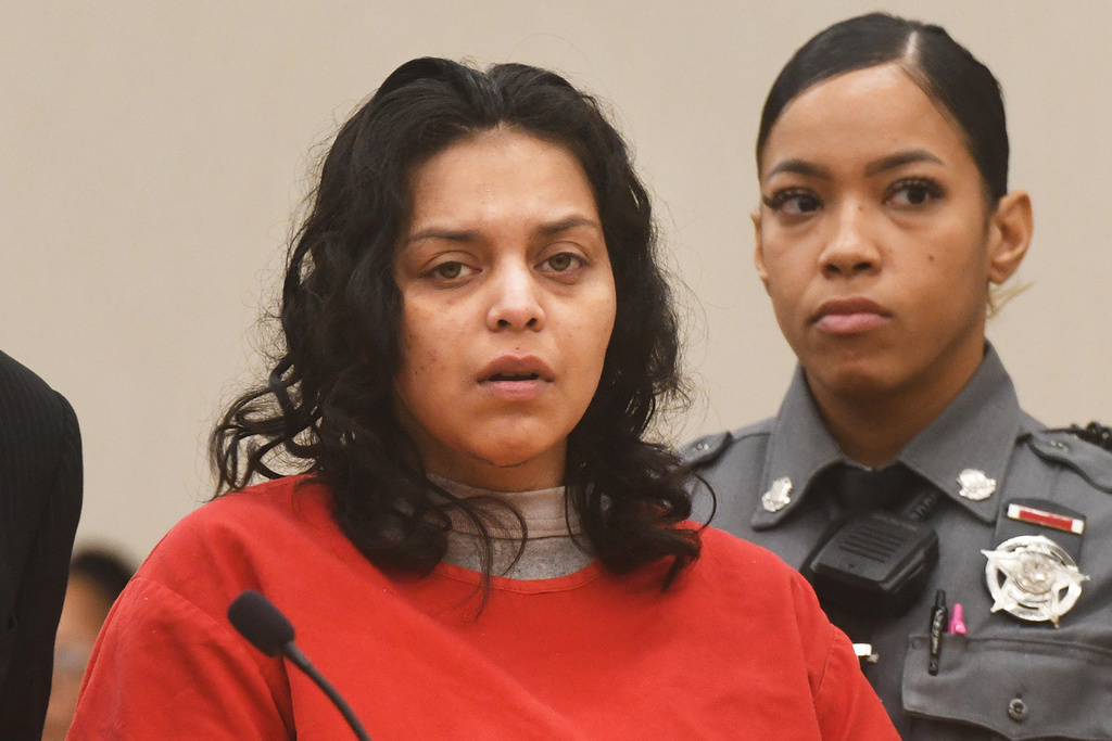 Jackelyn Garcia, Jacqueline "Mimi" Torres-Garcia's aunt, appears during a hearing in Torrington Superior Court, Friday, Nov. 14, 2025, in Torrington, Conn. (Ned Gerard/Hearst Connecticut Media via AP)