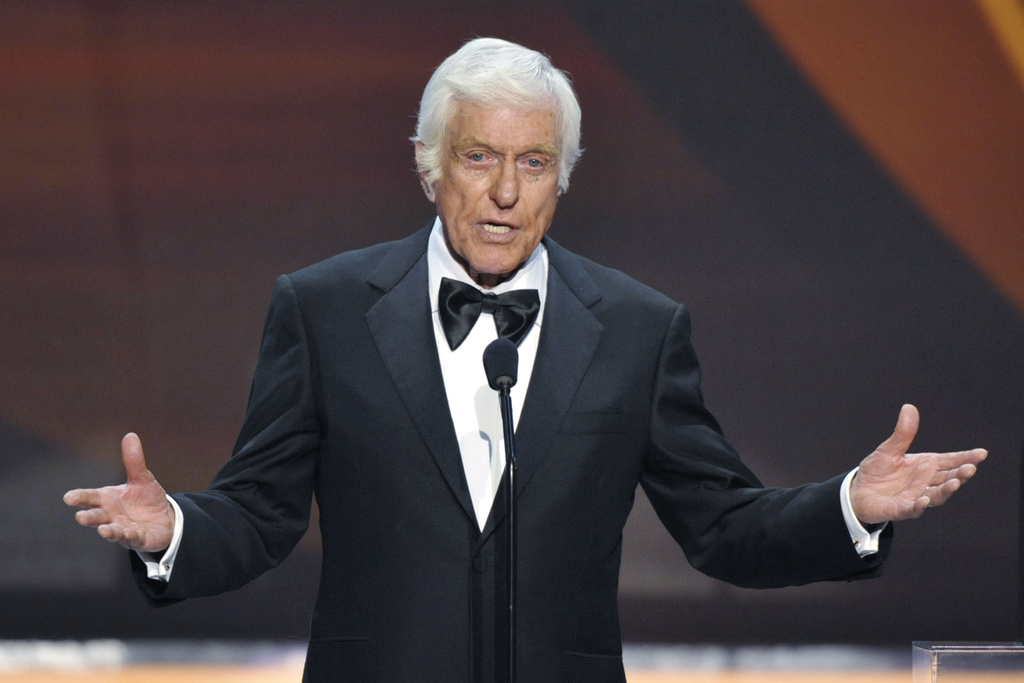 FILE - Dick Van Dyke speaks at the 19th Annual Screen Actors Guild Awards in Los Angeles on Jan. 27, 2013. (Photo by John Shearer/Invision/AP, File)
