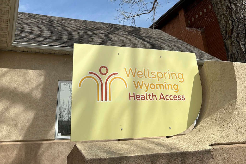 FILE - Wellspring Health Access, Wyoming's only abortion clinic, is seen Tuesday, April 8, 2025, in Casper, Wyo. (AP Photo/Mead Gruver, File)