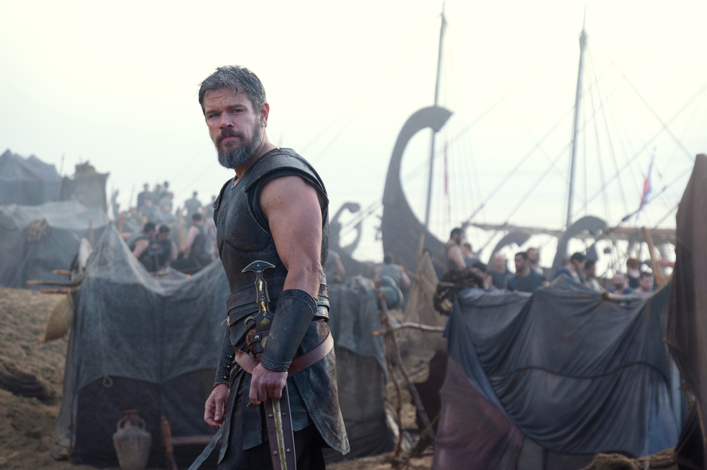 This image released by Universal Pictures shows Matt Damon as Odysseus in a scene from "The Odyssey." (Melinda Sue Gordon/Universal Pictures via AP)