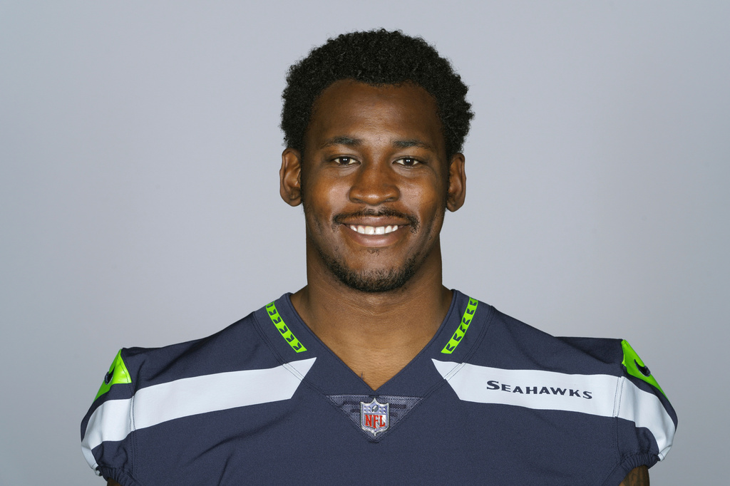 FILE - This is a 2021 photo of Aldon Smith of the Seattle Seahawks NFL football team. This image reflects the Seattle Seahawks active roster as of Monday, June 14, 2021 when this image was taken. (AP Photo/File)