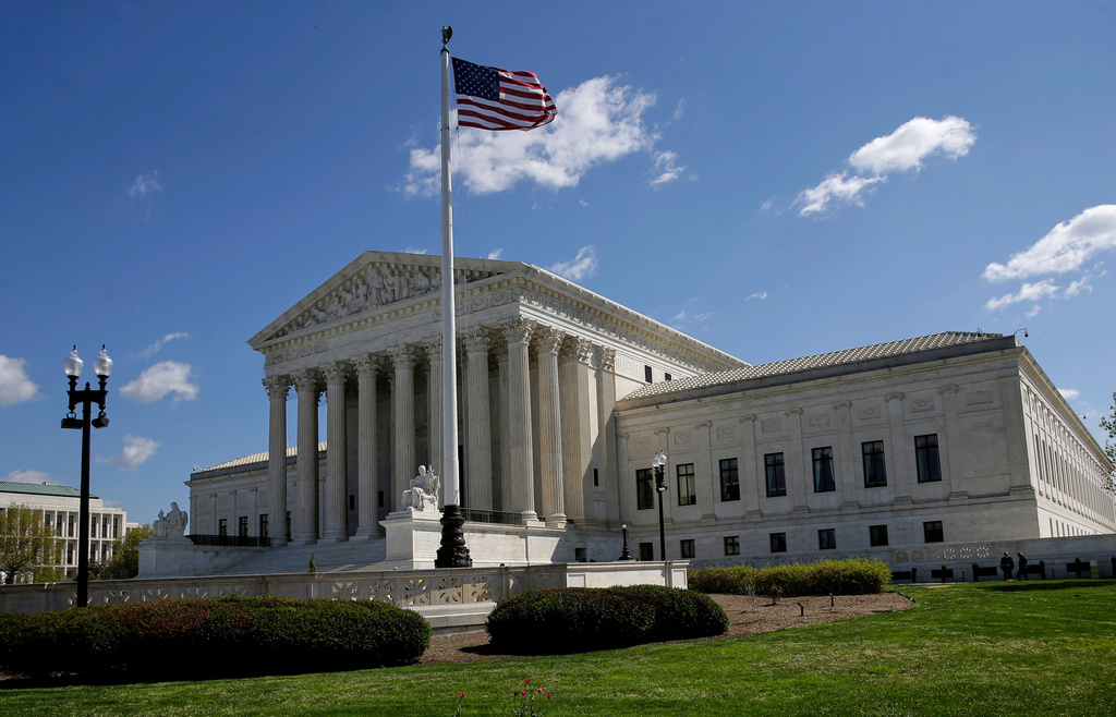 The U.S. Supreme Court is seen in Washington, Tuesday, April 7, 2026, in Washington. (AP Photo/Rahmat Gul)